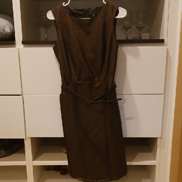 Sandra Darren Brown Sleeveless Sheath Midi Dress - Picture 1 of 4